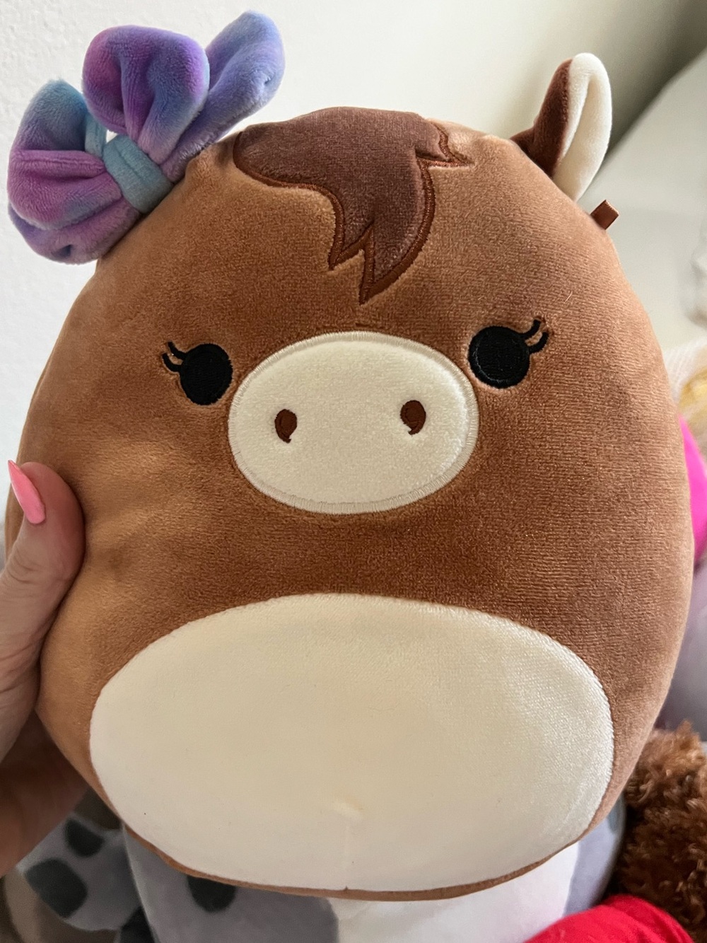 Squishmallow Plush Brown Cow Kids Accessory with Cream Details